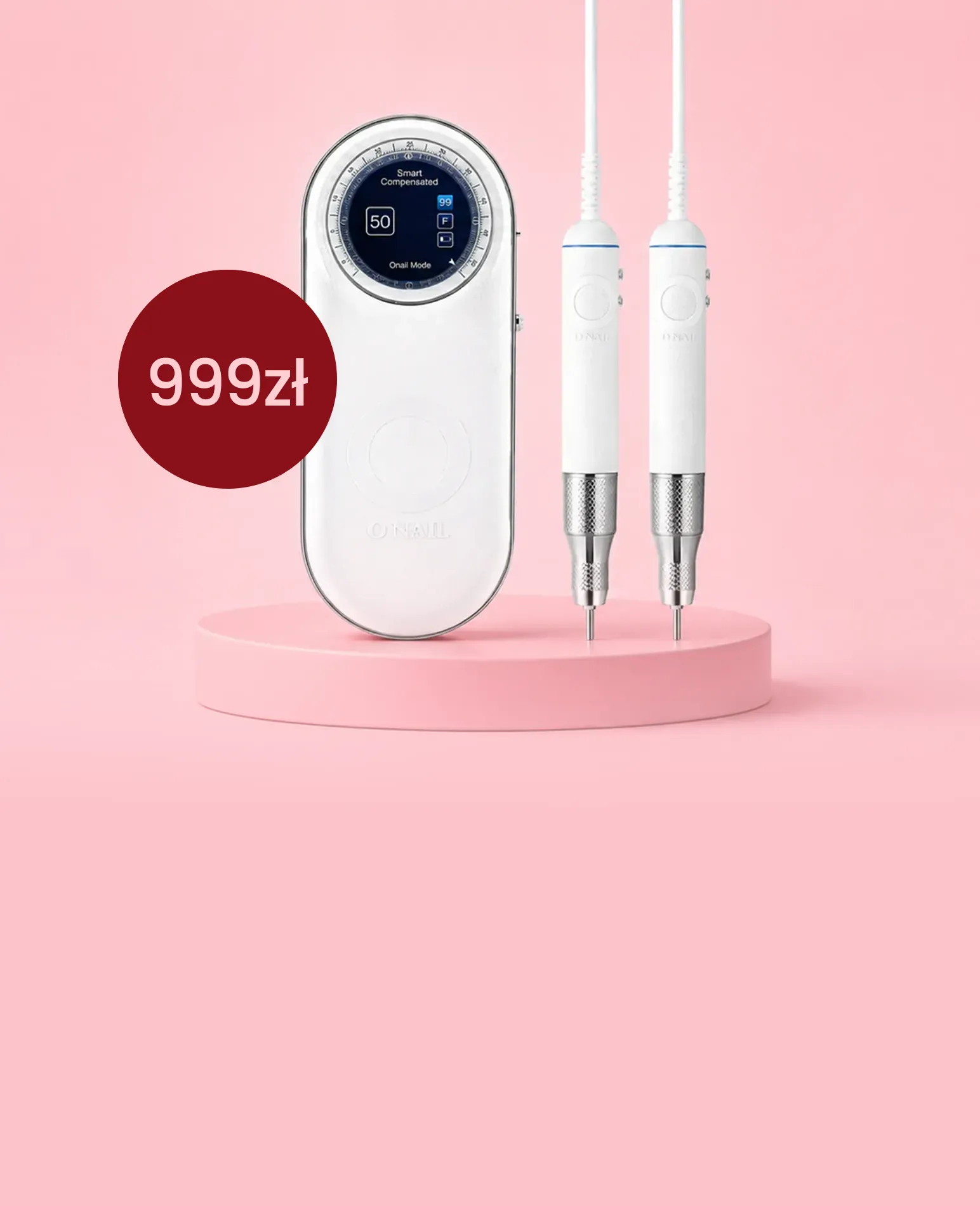 Biała frezarka O Nail Pro Max w cenie 999 zł